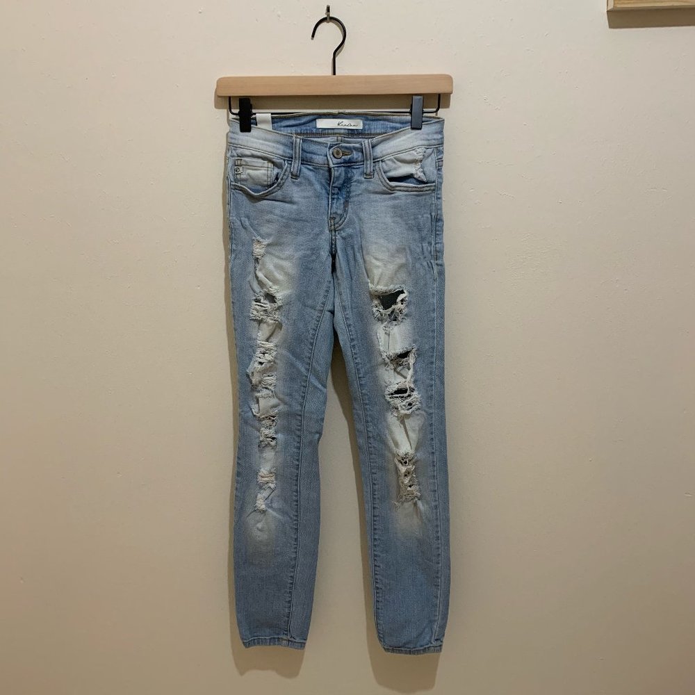Kancan Light Wash Destroyed Jeans